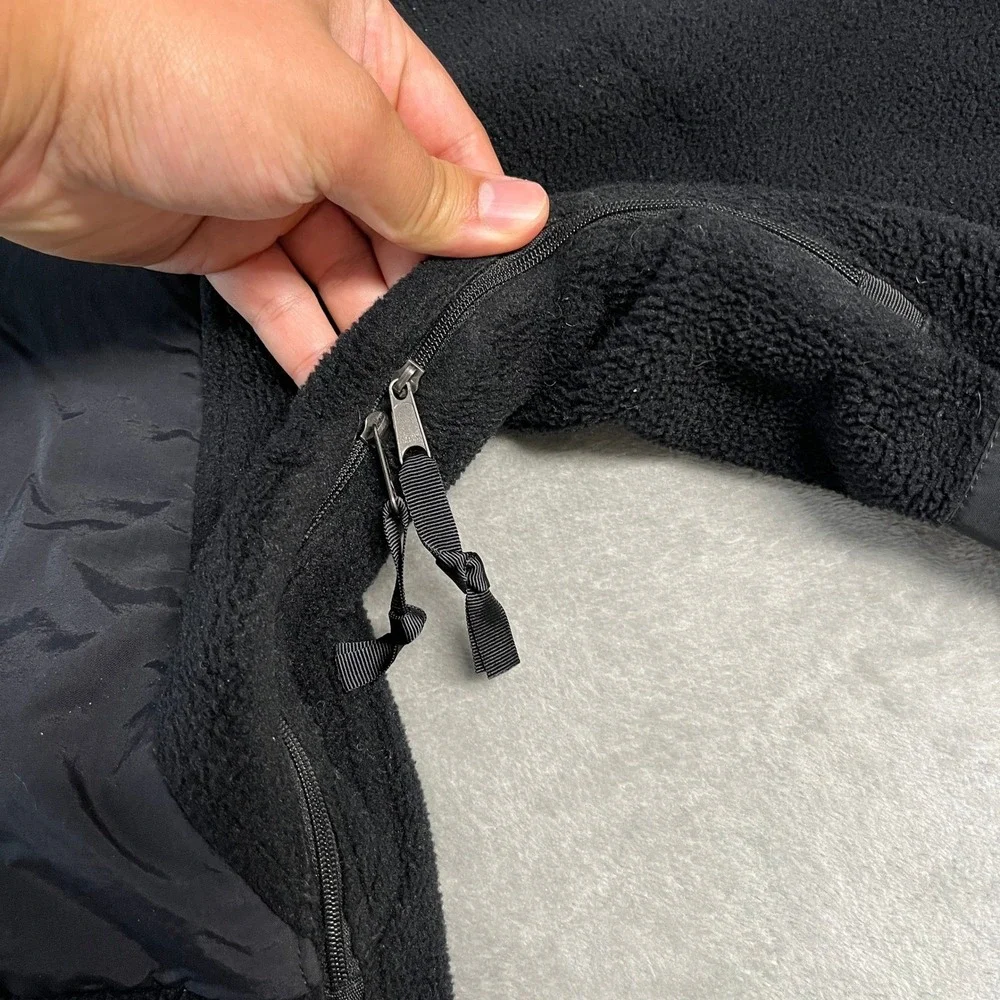 The North Face Denali Polartec Fleece Jacket Mens Large Black Full Zip Venting
